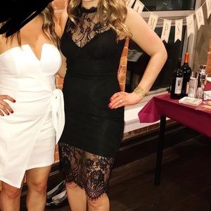 Lulu’s Little Black Lace Dress